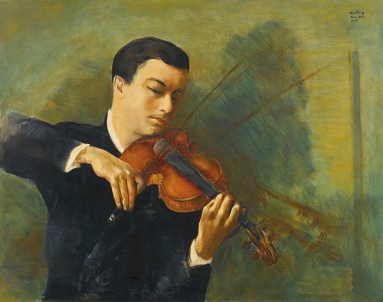 Moïse Kisling - Portrait du violoniste Milstein (1945) par Peter Balan