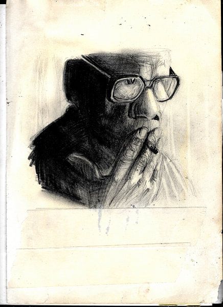 MAN + GLASSES SMOKES by Vincent Jacobs