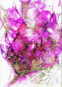 Violetter Hibiskus im Mosaik