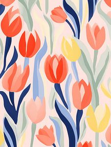 Danse des tulipes au printemps