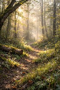 Der Zauber eines Frühlingsmorgens im Wald