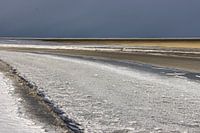 Frozen Wadden Sea near Zwarte Haan
