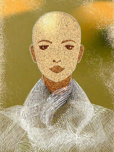 Abstract art of a strong woman 5 by Studio Pieternel