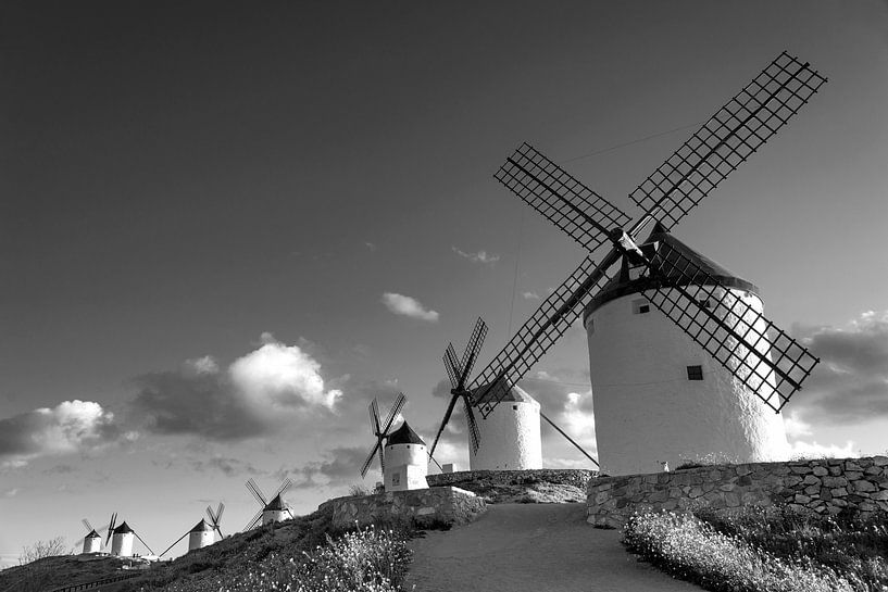 Historical windmills of Don Quixote, in La Mancha (Spain). by Carlos Charlez