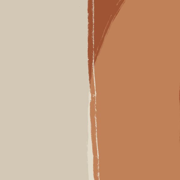 Abstract art. Lines in terra, warm grey and brown. by Dina Dankers