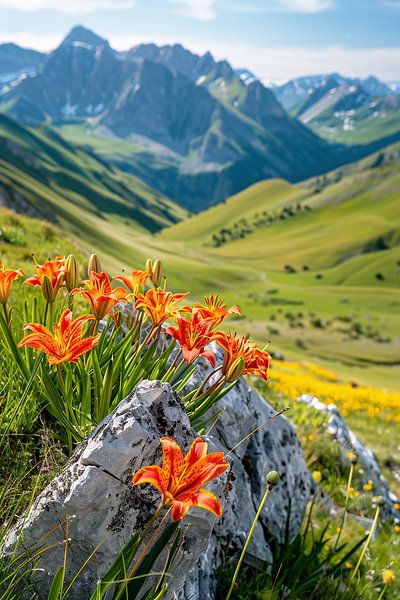 Alpine zomerlandschap in perfectie van fernlichtsicht