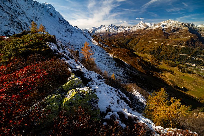 Uitzicht op Valle Bedretto - Ticino - Zwitserland van Felina Photography