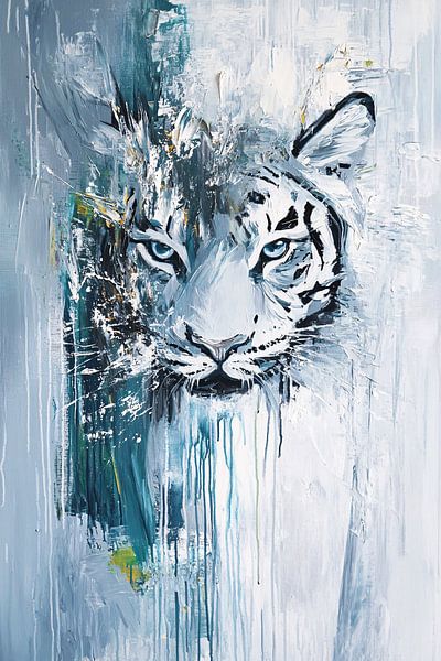 Abstrakte kraftvolle Tigerkunst von Imperial Art House