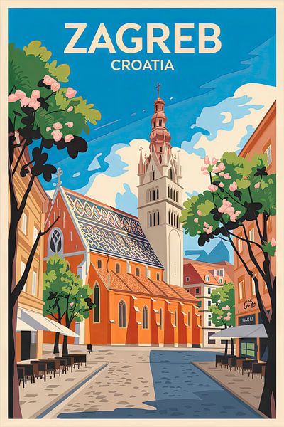 Zagreb, Kroatien von Poster Art Shop