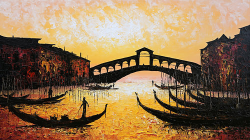 Abstract panorama of Venice