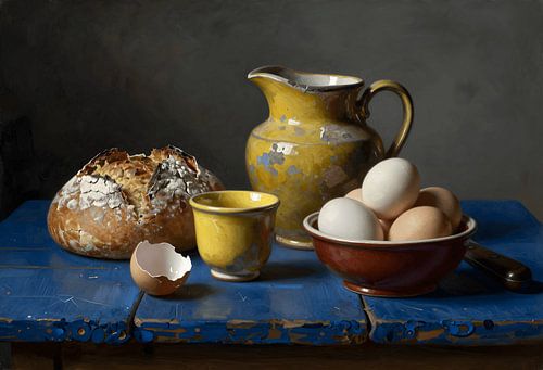 Stilleven met Brood van Sander Van Laar