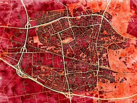 Karte von Ede im stil 'Amber Autumn' von Maporia