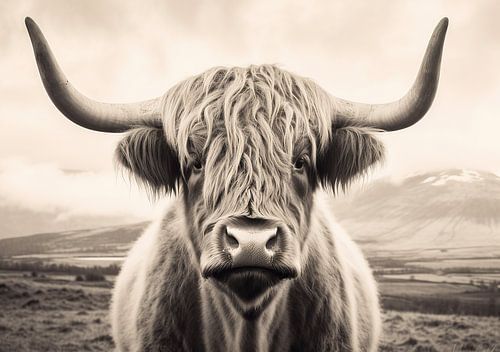 Schotse Hooglander Hoogland Koe