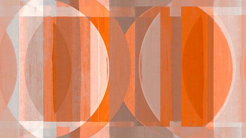 Modern Scandinavisch Bauhaus Abstractie Organisch Oranje