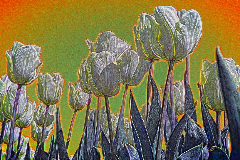Tulpen im Frühjahr, impressionistisch von Rietje Bulthuis