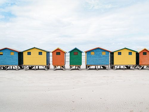 Coloured beach houses on the beach | Muizenberg | South Africa