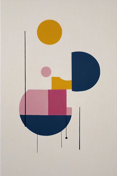 Abstracte geometrie met primaire kleuren van Art & Soul Creations