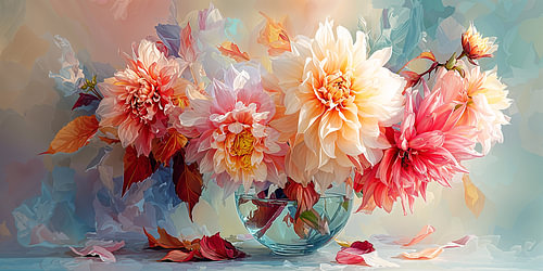 Dahlias en lumière douce n°9 sur Studio BB
