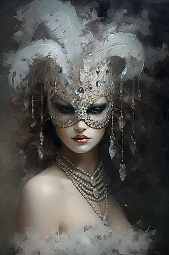 Masque de plumes mystique