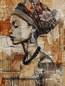 Portrait moderne en style collage