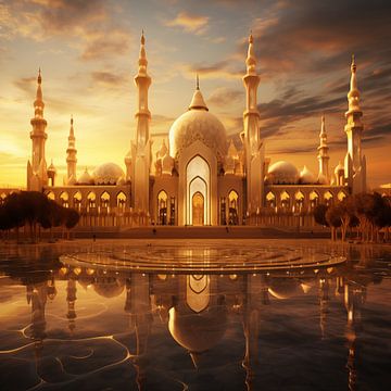 Arabische goldene Moschee von The Xclusive Art