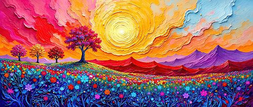 Zonsondergang – Waar de zon de bloemen kust