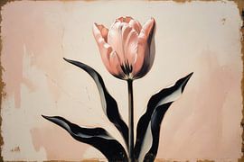 Tulip with dark leaves by Art & Soul Creations