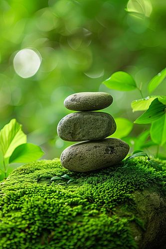 Natuurstenen balans - Zen-tuin stenen toren