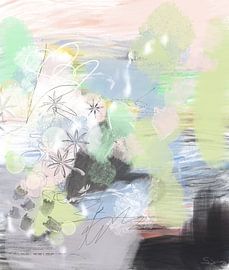 Pastell Traum - zauberhaft schönes abstraktes Gemälde- Ballett des Glücks von Susanna Schorr