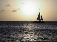 Sailing boat at sea