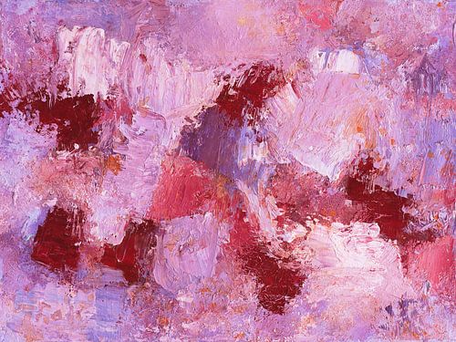 Abstract in Mauve en Rood van Maria Meester