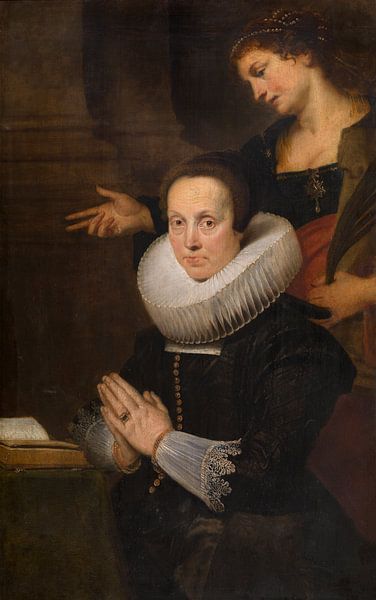 Barbara Kegeleers und die Heilige Barbara, Cornelis de Vos von Meisterhafte Meister
