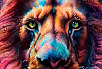 Je vois au plus profond de toi - Close Up Eyes Lion sur Igniferae