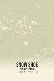 Vintage map of Snow Shoe (Pennsylvania), USA. by Prints of Place