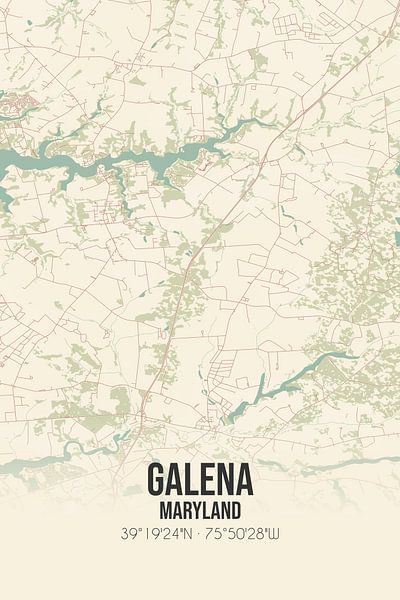 Vintage map of Galena (Maryland), USA. by Prints of Place