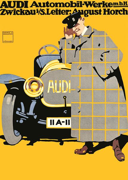 Audi Automobilplakat, Ludwig Hohlwein - 1912 von Atelier Liesjes