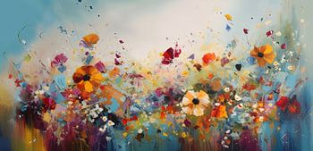 Veld gekleurde bloemen