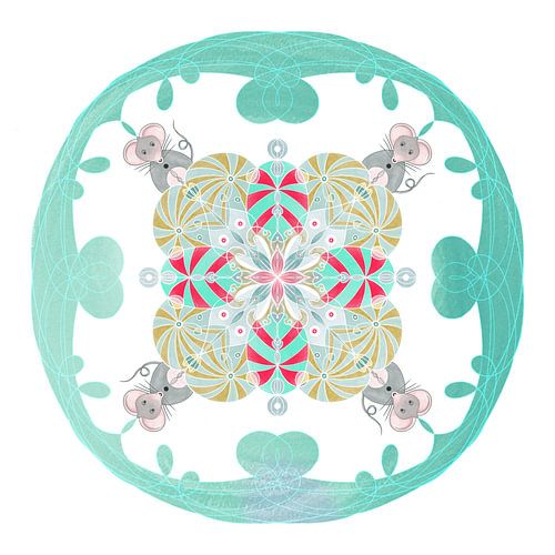 Dieren mandala, de Muis.