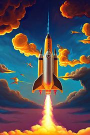 Rocket at sunset by Laly Laura