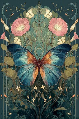 Butterfly in Art Nouveau no. 3