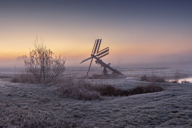 Tjasker Mühle in eisiger Kälte - Morgenstille am Kalenberg von KB Design & Photography (Karen Brouwer)