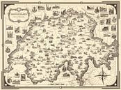A pictorial map of Switzerland by World Maps thumbnail