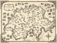 A pictorial map of Switzerland