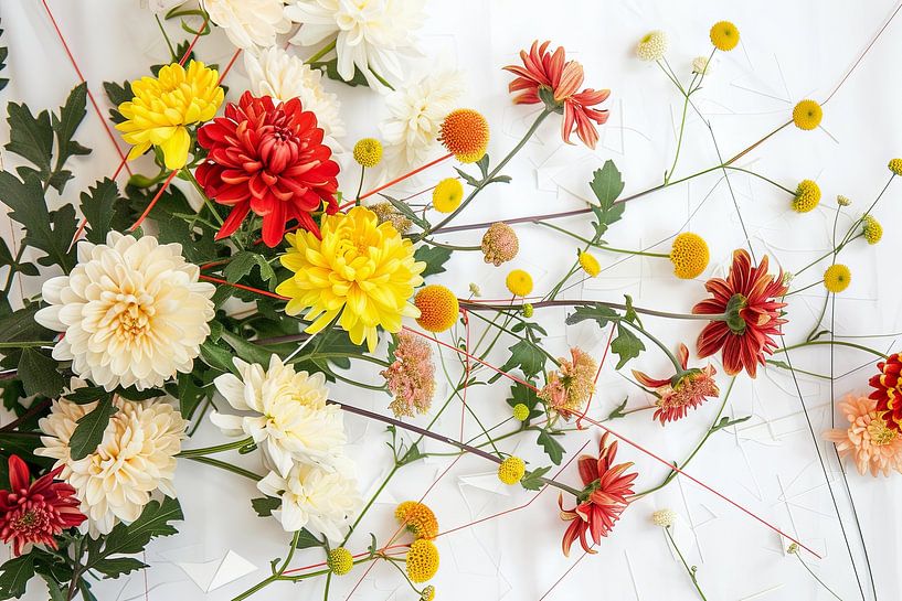 Chrysanthèmes par Poster Art Shop