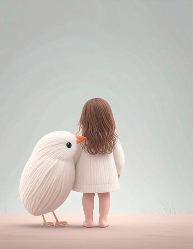 Meisje met vogeltje...