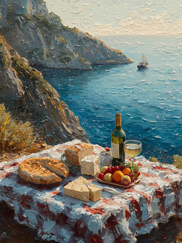 Mediterranean Cliffside Picnic