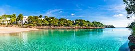 Schöner Panoramablick auf den Strand Cala Gran auf Mallorca von Alex Winter
