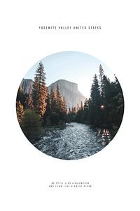 Fluss Berg Yosemite Tal