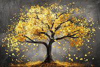 Goldener Baum auf dunklem Hintergrund