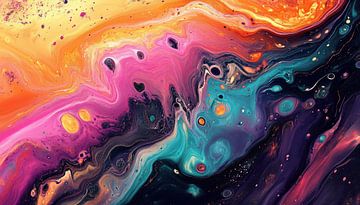 Kleurrijke abstracte universum panorama van TheXclusive Art
